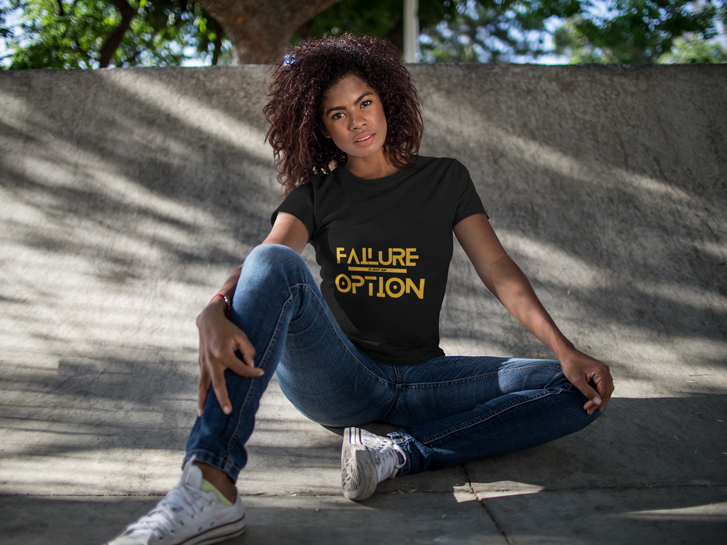 Failure is not an Option T-shirt - Black/Gold